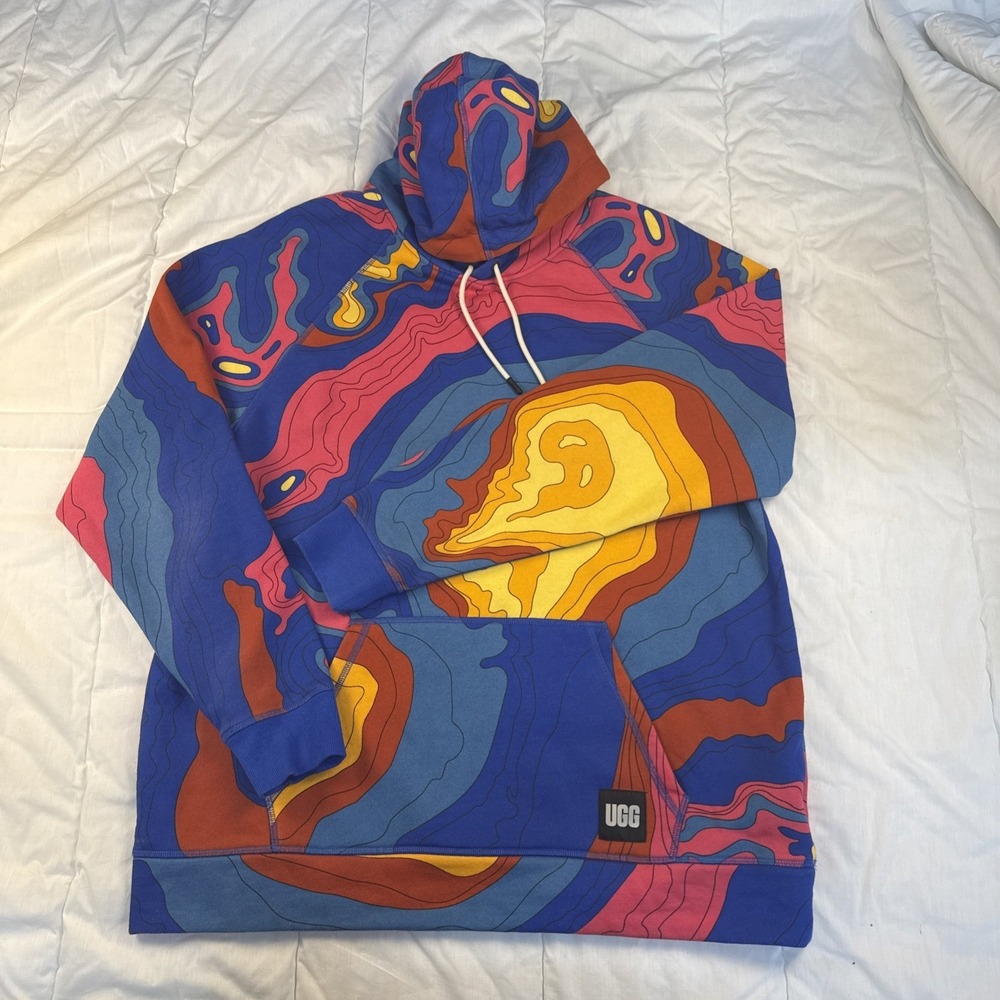 Ugg Terrance Large Hoodie Multicolor Streetwear Y2K